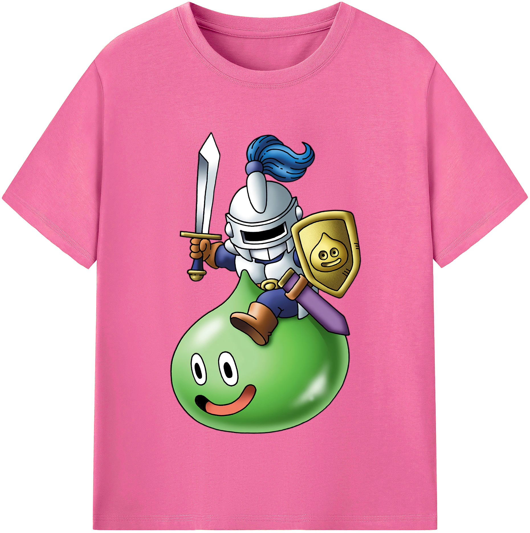 （画像用） ドラゴンクエスト Doragon Kuesuto Dragon Quest レディースカジュアルプリントTシャツ（綿100％）